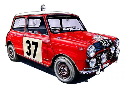 Paddy Hopkirk Mini Cooper S 33EJB Monte Carlo Rally Winner CANVAS PRINT • £140