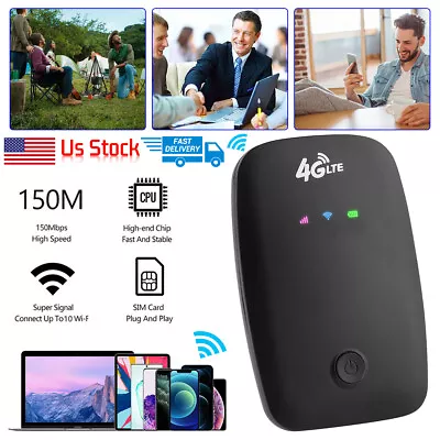 Wireless Wifi 4G LTE Routers Unlocked Mobile Broadband Portable Modem Hotspot US • $13.99