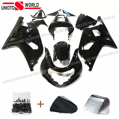 Fairing Kit +Bolts For Suzuki GSXR600/750 2001-2003 Glossy Black Injection Body • $359.01