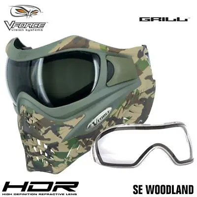 $129.95 • Buy V-Force Grill Thermal Paintball Mask Goggles - SE Woodland Camo
