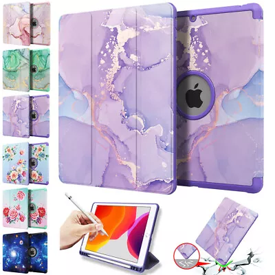 For IPad 7th 8th 9th Gen 10.2  2021 Case Smart Stand PU Cover With Pencil Holder • $11.59