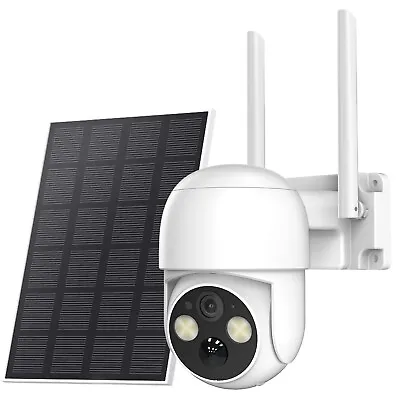 4MP Outdoor Solar Camera Wireless WiFi Security Camera PTZ IP Night Vision • $45.99