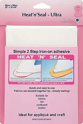 £8.99 • Buy Hemline Craft Heat And Seal Fabric Material Adhesive Bond Iron On Ultra Pack