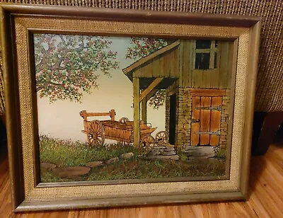 H. Hargrove “country Wagon/ Barn” - 19 X 15” Framed Serigraph Signed • $22