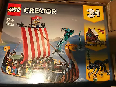 £92 • Buy LEGO 31132 Creator 3 In 1 Viking Ship  Midgard Serpent Boat Snake G1 NEW SEALED