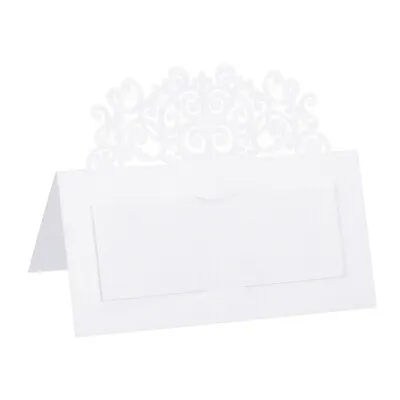 Table Name Place Cards50Pcs Hollow Lace Cut Design Seat Blank Card White • £13.29