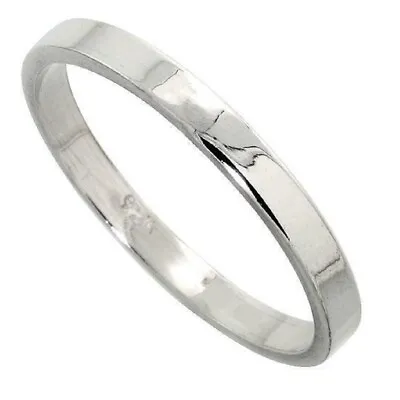 3mm Men & Women Sterling Silver Plain FLAT Wedding Band Thumb / Toe Ring • $11.49