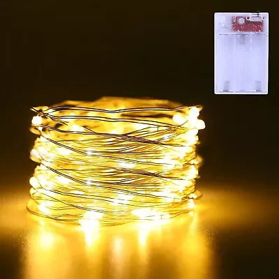 50 Led Strip Lights Battery Powered String Fairy Lights Outdoor Garden 16.4ft • $7.99