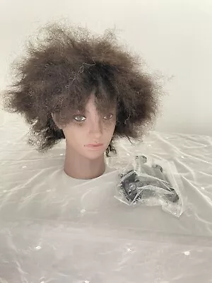 8  Afro Mannequin Head 100% Human Hair Styling Training Manikin Cosmetology Doll • £25