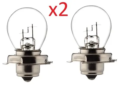 2x Bulb 12v 15w P26s Motorcycle Headlight Front Lamp Scooter Moped Globe Glass • $5.90