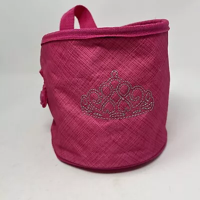 Thirty One 31 Gifts Oh Snap Bin Caddy Small Pink Cross Pop Embroidered Crown • $12.99