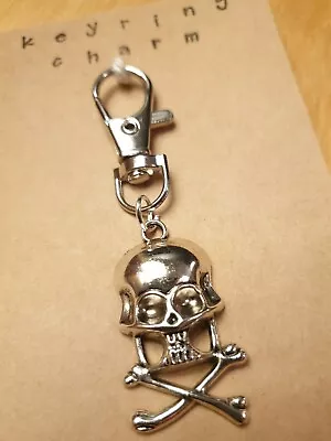 £2.85 • Buy Keyring Charm Skull And Crossbones 