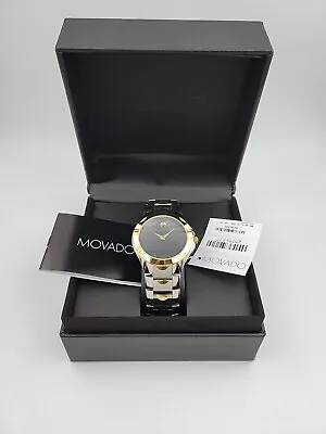 Movado Men’s Luno Sport Two Tone Black Dial Swiss Watch - 0606906 ($1195 MSRP) • $439.99
