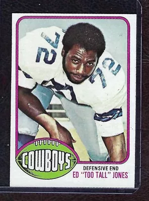 1976 Topps Football #427 Ed  Too Tall  Jones Dallas Cowboys Rookie NM! • $19.95