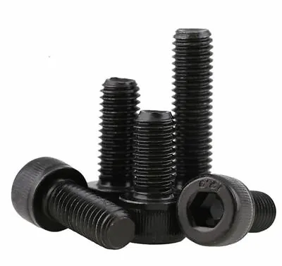 M4 M5 M6 M8 M10 Black Self Colour 10.9 High Tensile Allen Bolt Socket Cap Screws • £3.11