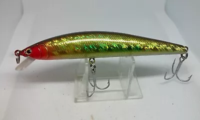 P-Line/Megabait MINNOW Gold/Olive Green 5 1/2  Rattlin Jerkbait Fishing Lure NOS • $19.99