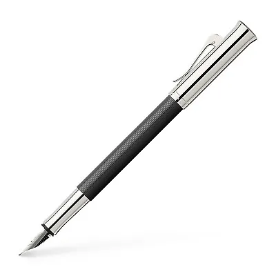 Graf Von Faber-Castell Medium Guilloche Fountain Pen - Cisele Black • £265