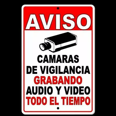 Spanish Warning Protected Video Surveillance Sign / Decal  Security Camera SH002 • $10.73