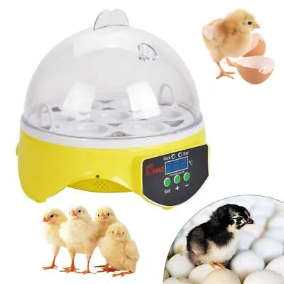 Supplies Bird Quail Parrot Incubate Eggs 7 Egg Incubator Brooder Hatch Machine • £33.52