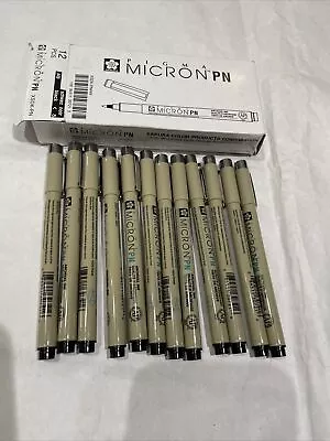 Qty 12 New Sakura XSDK-PN-49 Pigma Micron Plastic Nib Archival Black Ink Pen • $19.99
