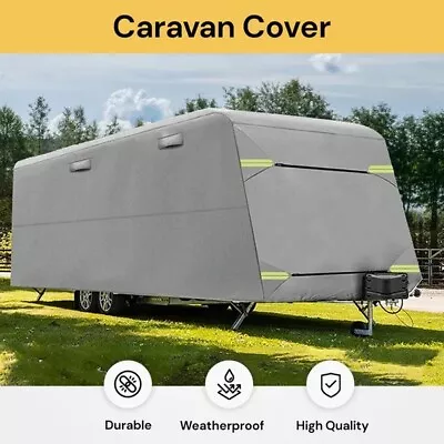 Heavy Duty Caravan Cover 20-22ft Campervan Waterproof 4 Layer With UV Carry Bag • $209.99