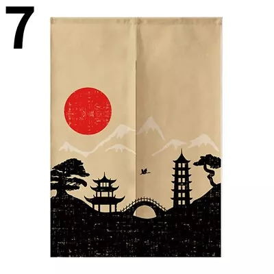 Chinese Doorway Curtain Noren Room Divider Wall Hanging Drape Kitchen Tapestry • $36.85