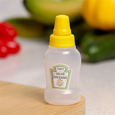 1-4PC Mini BBQ Squeeze Bottle Sauce Bottles Ketchup Mustard Condiment Dispenser • £4.44