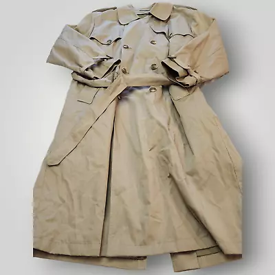 Vintage Towne By London Fog 40 Long Double Breasted Trench Coat  Belt & Liner • $30