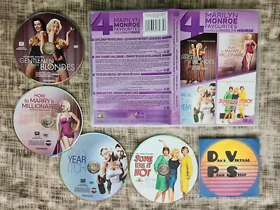 Marilyn Monroe 4 Film Favorites DVD Some Like It Hot Gentlemen Prefer Blondes • $20.60