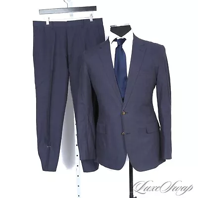 SUMMER J. Crew Somelos Linen Blend Ludlow Slim Fit Navy Glen Check 2B 2V Suit 40 • $22.50