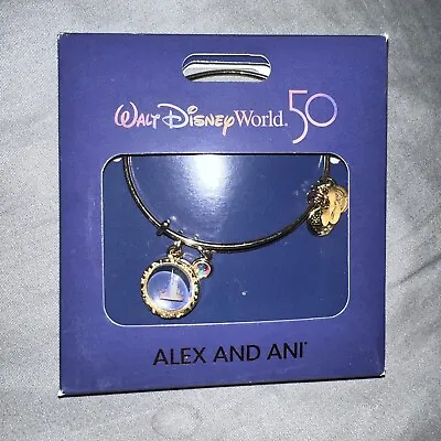 Walt Disney World 50th Anniversary Castle Goldtone Bracelet By Alex And Ani • $16