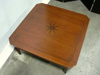 Vintage Councill Cherry Coffee Table W/ String Inlay & Center Star Inlay; Mint • $1295