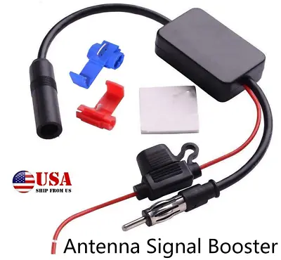 Car Stereo FM&AM Radio Signal Antenna Aerial Signal Amp Amplifier Booster Cable • $13.71