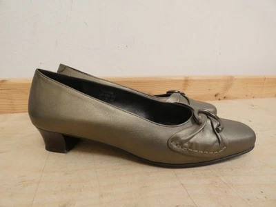 £9.99 • Buy Hotter Engage Bronze Gold Metallic Court Heeled Shoes Size 7 (Mer]