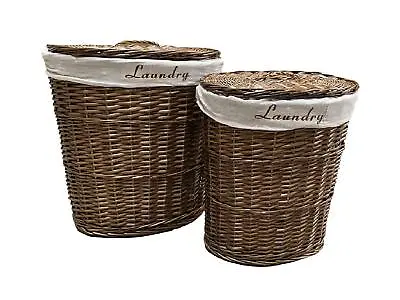 £20 • Buy Reduced To Clear Oval Wicker Laundry Basket With Lining