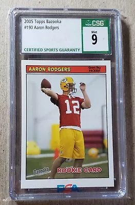 2005 Topps Bazooka Aaron Rodgers RC CSG 9 Green Bay Packers Rookie #190 • $38.70