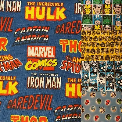 Disney Cotton Marvel Comics Iron Man Fat Quarters Fabric Cotton Fat Quarter • £2.99