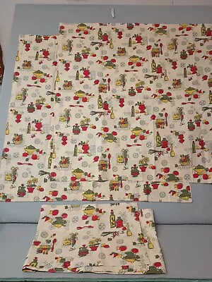 Vintage Window Curtain & Valance KITCHEN DECOR  • $16