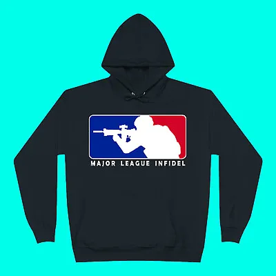 MLI Major League Infidel Logo Men's Black Hoodie Sweatshirt Size S-3XL • $35.99