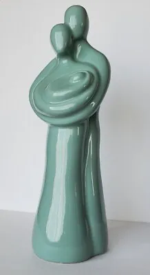 1989 Art Deco Seafoam Green Royal Haeger Pottery Figurine 16 Tall W/ Tag  • $89.99