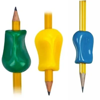 £9.99 • Buy Soft Ultra Pencil Grips Pack Of 3 Colours Left Right Handed Comfort SEN Dyslexia