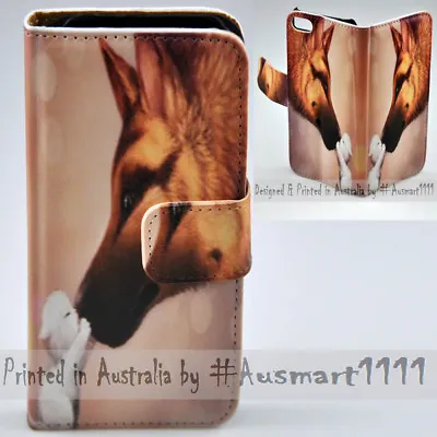 For Samsung Galaxy Series - Dog Kiss Print Wallet Mobile Phone Case Cover • $13.98