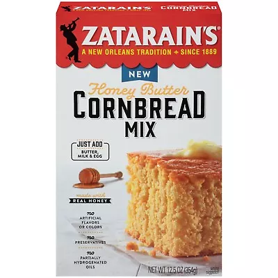 Zatarain's Honey Butter Cornbread Mix 12.5 Oz - A New Orleans Traditional • $6.25