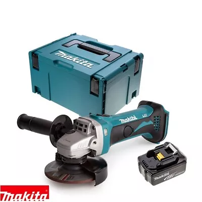 Makita DGA452Z 18v 115mm LXT Angle Grinder With 1 X 5.0Ah Battery & Mak Case 3 • £210.28