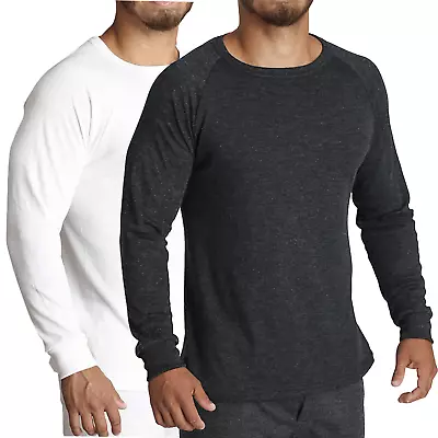 Men's Merino Wool Blend Long Sleeve Thermal Top Underwear Thermals Base Layer • $22