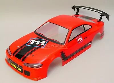 1/10 RC Car Body NISSAN S15 SKYLINE Body Shell Finished Red Cat 200mm -RED- • $14.99