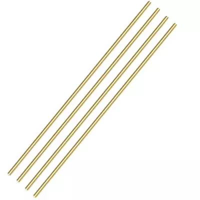 4 Pack 12 Inch X 1/8 Inch Round Brass Rod Lathe Bar Stock Kit For DIY Craft • $10.50