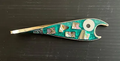 Abalone Inlay Fish Bottle Opener With Alpaca Silver Frame Mexico • $35