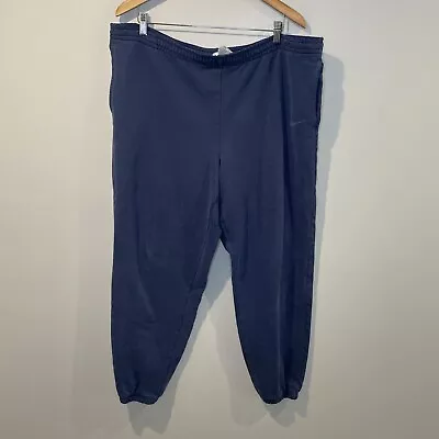 Vintage 90s Nike White Tag Men's Size XL Jogger Sweatpants Blue Distressed • $29.99
