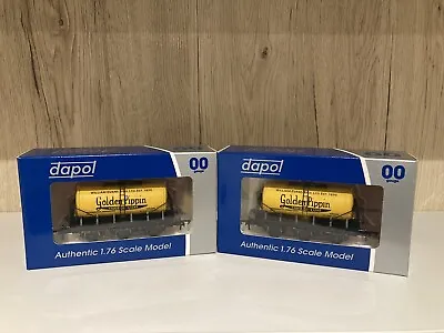 Pair Dapol 'oo' Gauge Golden Pippin Cider Tank Wagons Bdmrc Limited Edition New • £45